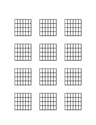 Seven String Guitar Chord Diagrams